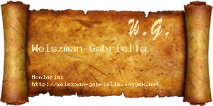Weiszman Gabriella névjegykártya